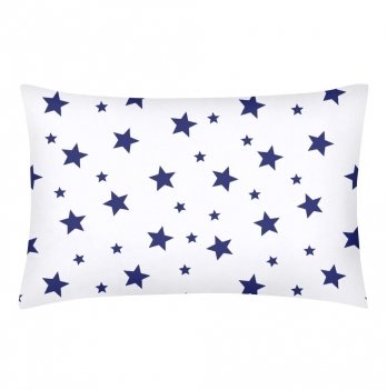 Детская наволочка на подушку Cosas 40х60 см Белый/Синий StarBigBlue_White_40