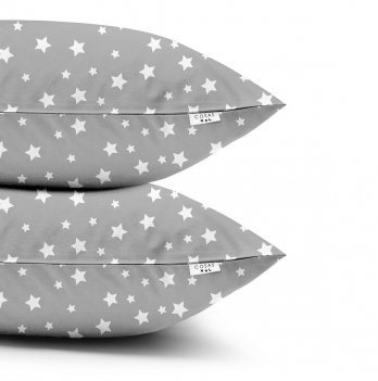 Наволочка на подушку Cosas евро набор 2 шт 50х70 см Серый/Белый SetPillow_StarfallGrey_50х70