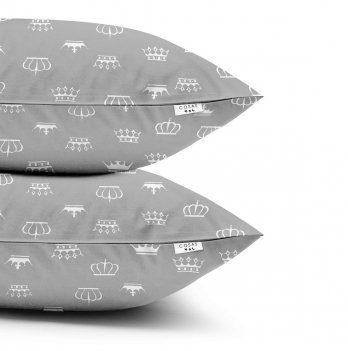 Детская наволочка на подушку Cosas 2 шт 40х60 см Серый SetPillow_CrownGrey_40х60