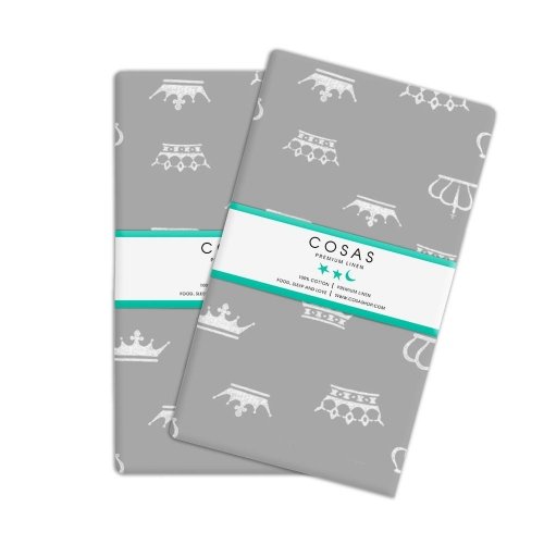 Детская наволочка на подушку Cosas 2 шт 40х60 см Серый SetPillow_CrownGrey_40х60