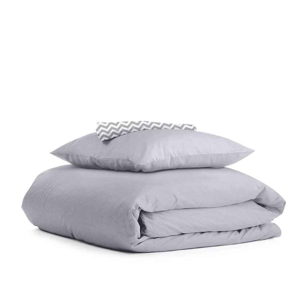 Детское постельное белье в кроватку Cosas 110х140 см Серый/Белый Ranfors_Grey_ZigGrey_140 Детское постельное белье в кроватку Cosas 110х140 см Серый/Белый Ranfors_Grey_ZigGrey_140