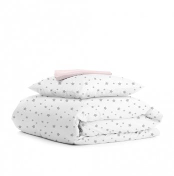 Детское постельное белье в кроватку Cosas 110х140 см Белый/Розовый StarfallGWhite_Rose_140