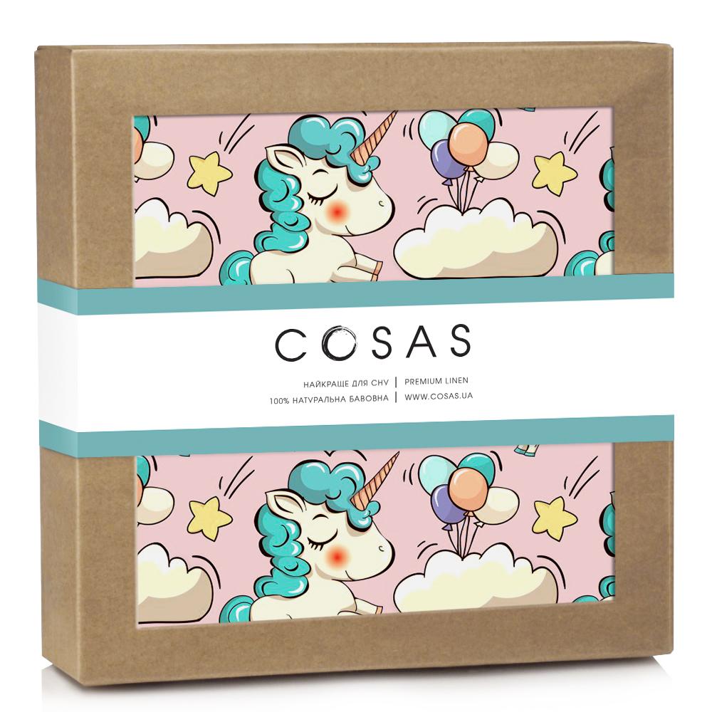 Непромокаемая пеленка для детей Cosas 70х120 см Розовый/Бирюзовый Diaper_UnicornRose_120