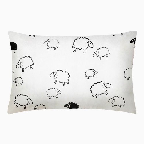 Наволочка на подушку для подростков Cosas евро набор 4 шт 50х70 см Бирюзовый/Белый Set4Pillow_Sky_Sheep_50х70