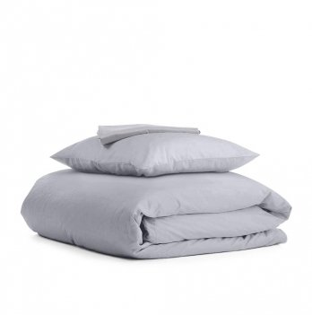 Детское постельное белье в кроватку Cosas 110х140 см Серый Ranfors_Grey_Grey_140