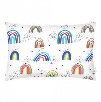 Наволочка на подушку для подростков Cosas евро 50х70 см Белый/Голубой RainbowColor_50
