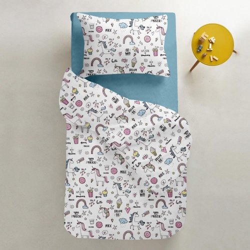Наволочка на подушку для подростков Cosas евро 50х70 см Белый/Розовый UnicornSweet_50