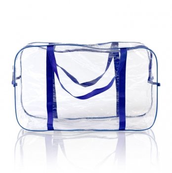 Прозрачная сумка в роддом XL Сумочка 55х34х18 см Синий 3xl7