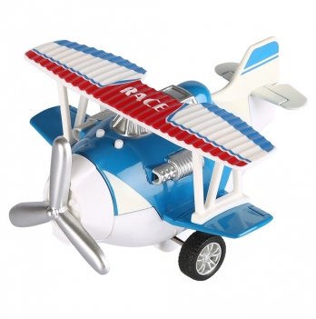 Детская игрушка самолет Same Toy Aircraft Металлический инерционный Синий SY8013AUt-2