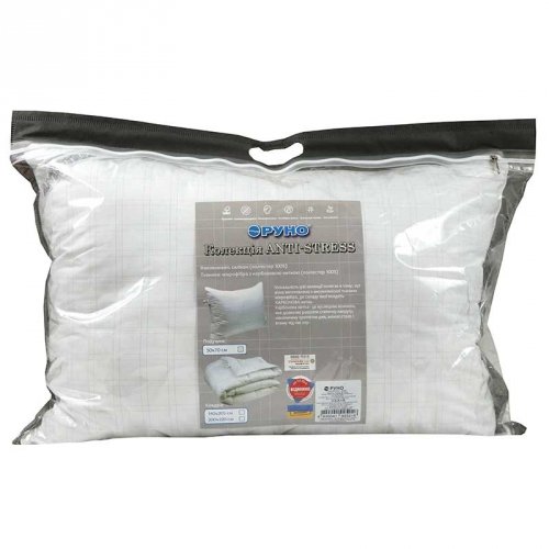 Подушка для сна Руно Anti-Stress 50х70 см Белый 310Anti-Stress