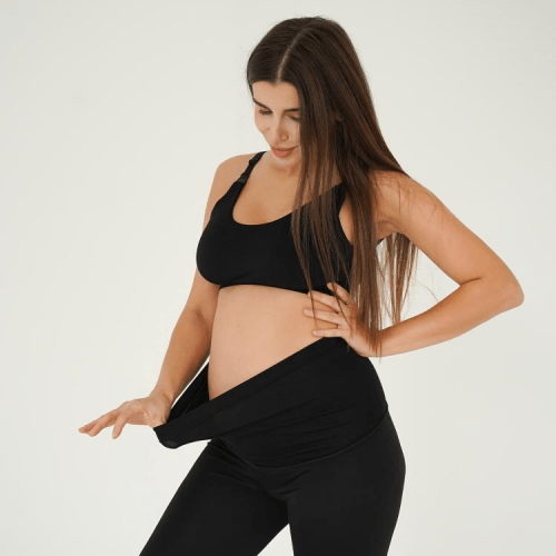 Лосины для беременных на флисе Мамин Дім Черный 670