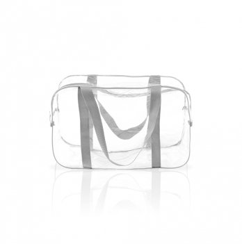 Прозрачная сумка в роддом M Сумочка 40х20х25 см Светло-серый 2m6