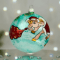 Новогодний шар на елку Santa Shop Символ года 2026 Під ялинкою Бирюзовый 10 см 4820001180398