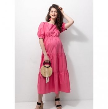 Летнее платье для беременных и кормящих Юла Мама Paris Розовый DR-22.132