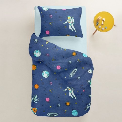Детская наволочка на подушку Cosas 40х60 см Синий/Розовый AstronautBlue_40