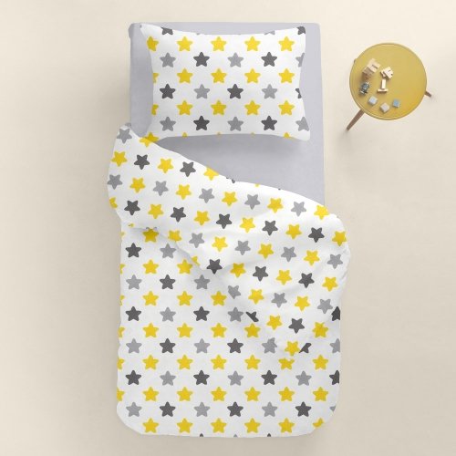 Детская наволочка на подушку Cosas 40х60 см Белый/Серый/Желтый CookieYellowGrey_40
