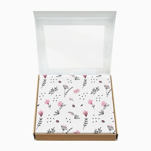 Пеленка для детей байковая Cosas 80х100 см Белый/Розовый ПеленкаF_BushRose