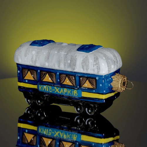 Елочная игрушка Rizdviani Istorii Вагон УЗ 