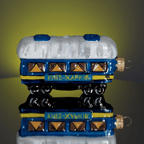 Елочная игрушка Rizdviani Istorii Вагон УЗ 