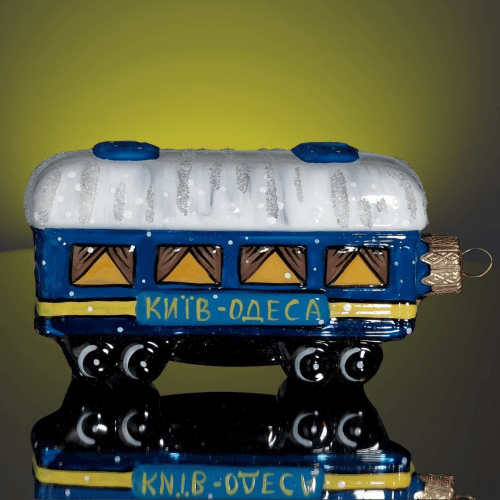 Елочная игрушка Rizdviani Istorii Вагон УЗ 