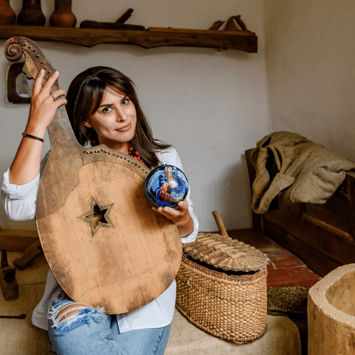 Новогодний шар на елку Rizdviani Istorii Украинские истории Кобзарь-Хранитель 12 см 4820001154689