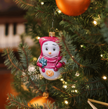 Елочная игрушка Rizdviani Istorii Сніговик Няша 12,5 см 4820001178821