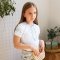 Футболка вышиванка детская Ladan 2 - 8 лет Интерлок Белый/Голубой VD2