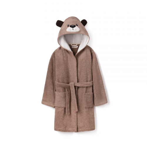 Махровый халат для детей Sasha Bear 7 - 10 лет Махра Коричневый 4406/6