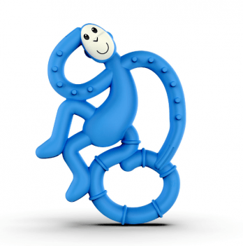 Игрушка-прорезыватель Matchistick Monkey Танцующая обезьянка, 14 см, синяя
