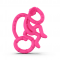 Игрушка-прорезыватель Matchistick Monkey Танцующая обезьянка, 14 см, розовая
