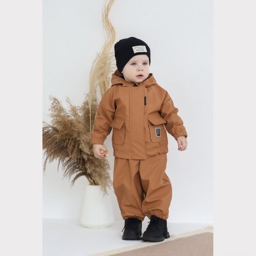Демисезонная куртка детская грязепруф Magbaby Korin 9 мес - 2 лет Коричневый 101131