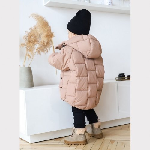 Детская куртка пуффер зимняя Magbaby Brick 1-6 лет Коричневый 108812