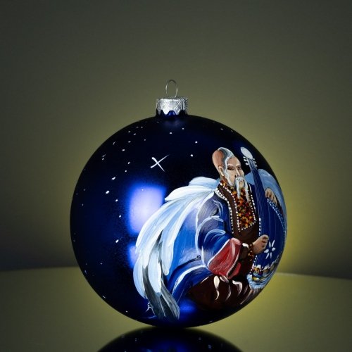 Новогодний шар на елку Rizdviani Istorii Украинские истории Кобзарь-Хранитель 12 см 4820001154689