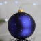 Новогодний шар на елку Santa Shop Зимний дом Синий/Фиолетовый 10 см 4820001112764