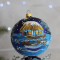 Новогодний шар на елку Santa Shop Зимний дом Синий/Фиолетовый 10 см 4820001112764