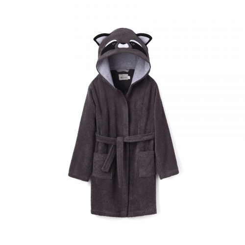 Махровый халат для детей Sasha Raccoon 2 - 6 лет Махра Светло-серый 4406/5