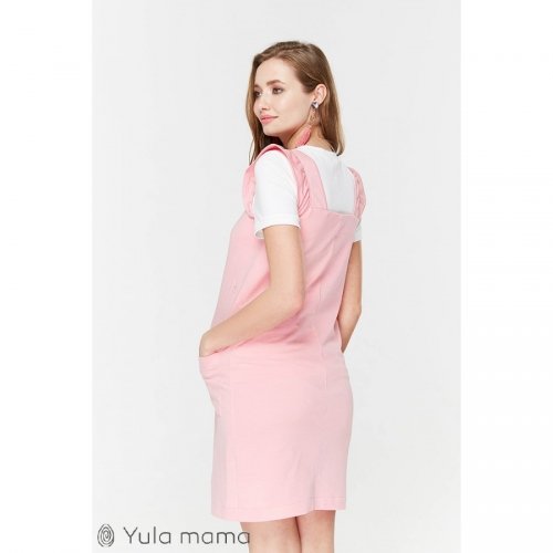 Сарафан для беременных и кормящих мам Юла мама April SF-29.101 светло-розовый