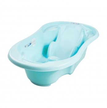 Ванночка детская с горкой для новорожденных Tega baby Комфорт Светло-голубой 102 см TG-011-101